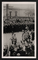 1937 'Fuehrer and Duce', Propaganda Postcard, Third Reich Nazi Germany
