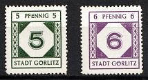 1945 Gorlitz, Germany Local Post (Mi. 9 x - 10 x, Signed)