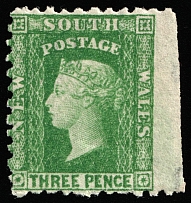 1891 3p New South Wales, Australia (SG 269, CV $25)
