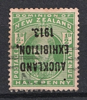 1913 New Zealand, British Colonies (INVERTED Overprint, Print Error, Canceled)