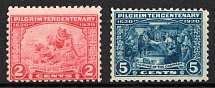 1920 Pilgrim Tercentenary Issue, United States, USA (Scott 549, 550, CV $40, MNH/MH)