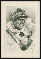 'Mountain Hunter, Winter Uniform', Nazi Germany, WWII Third Reich Propaganda, Postcard, Mint