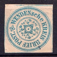 1862 2k Wenden, Livonia, Russian Empire, Russia (Kr. 1, Sc. L1, Yellowish Brown Paper, CV $30)