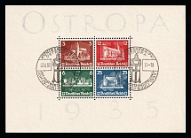 1935 Third Reich, Germany, Souvenir Sheet 'OSTROPA' (Mi. Bl. 3, Special Cancellations, Certificate, CV $1,450)