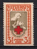 1921-22 2.5m Estonia (MISSED Perforation, Print Error, CV $60)