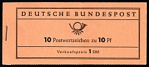 1960 Compete Booklet with stamps of German Federal Republic, Germany, Excellent Condition (Mi. MH 6 d, 10 x Mi. 183, CV $20)