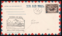 1932 Canada, First Flight Airmail cover with Pilot Signature, Rae - Fort Resolution, franked by Mi. 170