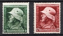 1935 Third Reich, Germany (Mi. 569 y - 570 y, Full Set, CV $30, MNH)
