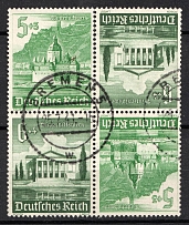 1940 Third Reich, Germany, Tete-beches, Zusammendrucke (Mi. K 38, Canceled, CV $30)
