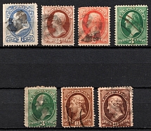 1870-73 United States (Sc. 145 - 150, 157 - 158, 161, Canceled, CV $130)