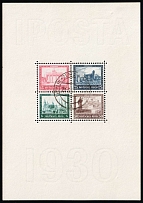 1931 Weimar Republic, Germany, Souvenir Sheet 'IPOSTA' (Mi. Bl. 1, Canceled, CV $2,600)