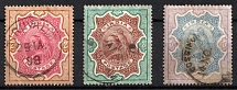 1895 India, British Colonies (Mi. 45 - 47, Full Set, Canceled, CV $80)