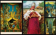 Group of Illustrated Postcards of Russian Empire, Russia
