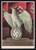 1937 'Nuremberg Reich Party Congress 1937', Propaganda Postcard, Third Reich Nazi Germany