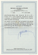 1918-19 3m German Empire, Germany (Mi. 96 B II a W, Certificate, CV $3,250)