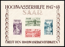 1948 Saar, Germany, Souvenir Sheet (Mi. Bl.1, CV $520)