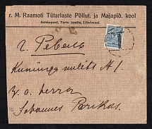 Tartu Mute Cancellation, Russian Empire, Commercial cover from Tartu to Revel with 'H in Circle' Mute postmark