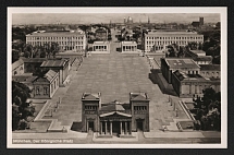1937 'Munich. Royal Square', Propaganda Postcard, Third Reich Nazi Germany