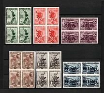 1940 The 20th Anniversary of Fall of Perekop, Soviet Union USSR (Imperforated, Blocks of Four, Full Set, MNH)