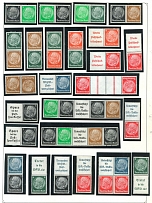 1933-36 Third Reich, Germany, Collection (Coupon, Tete-Beche, Gutter, Se-tenants, CV $140)