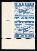 Anti-German Propaganda, British Propaganda Forgery, Pair (Mi. 27, Corner Margins, CV $390, MNH)