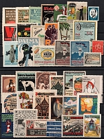 Germany, Europe & Overseas, Stock of Cinderellas, Non-Postal Stamps, Labels, Advertising, Charity, Propaganda (#202B)