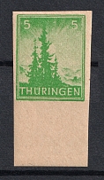 1945-46 5pf Thuringia, Soviet Russian Zone of Occupation, Germany (Mi.94 A X, IMPERFORATED)
