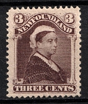 1896-98 3c Newfoundland, Canada (SG 65a, CV $160)