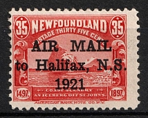 1921 35c Newfoundland, Canada, Airmail (SG 148a, CV $170)