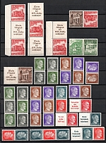 1940-41 Third Reich, Germany, Collection (Coupon, Se-tenants, Gutter, Tete-beche, CV $200)