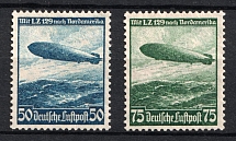 1936 Third Reich, Germany, Airmail (Mi. 606 Y - 607 Y, Full Set, CV $70)