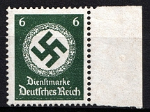 1934 6pf Third Reich, Germany, Official Stamp (Mi. 135 y, CV $290, MNH)