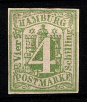 1859 4s Hamburg, German States, Germany (Mi. 5, Sc. 5, CV $130)