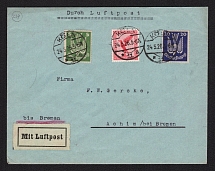 1926 (24 May) Germany, Weimar republic Airmail cover from Koln to Achim