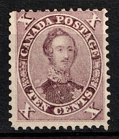 1859 10c British Canada, Canada (SG 37, CV $2,000)