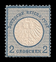 1872 2gr German Empire, Small Breast Plate, Germany (Mi. 5, Signed, CV $2,860)