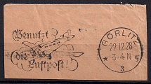Gorlitz, Germany Local Post, Special Cancellation on piece