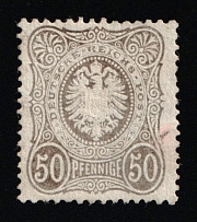 1875-79 50pf German Empire, Germany (Mi. 36 a, CV $2,850)