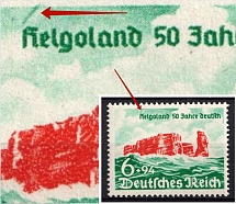 1940 Third Reich, Germany (Mi. 750 IV, Stroke over 'h' in 'helgoland', Print Error, Full Set, CV $210, MNH)