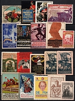 Germany, Europe, Stock of Cinderellas, Non-Postal Stamps, Labels, Advertising, Charity, Propaganda (#183B)