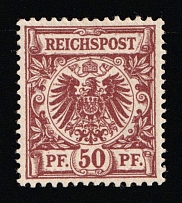 1890-1900 50pf German Empire, Germany (Mi. 50 d, CV $50)