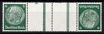 1933 6pf Third Reich, Germany (Mi. KZ 18, Zusammendrucke, CV $80, MNH)