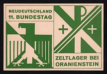 1931 (30 Jul) 'Tent Camp near Oranienstein', German Propaganda Postcard to Bad Aachen