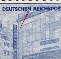 1944 6pf Third Reich, Germany (Mi. 888 I, Dot under `n`, Print Error, CV $90, MNH)