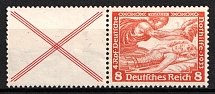 1933 Third Reich, Germany, Wagner, Se-tenant, Zusammendrucke (Mi. W 51, CV $60)