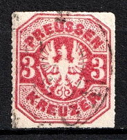 1867 3kr Prussia, German States, Germany (Mi. 24, Canceled, CV $50)