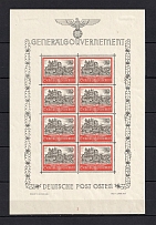 1943-44 10Z General Government, Germany (Block, Sheet, CV $25)