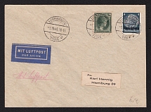 1940 (1 Oct) Luxembourg, German occupation, Airmail cover from Ville to Hamburg