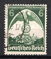 1935 6pf Third Reich, Germany (Mi. 587 Y, Canceled, CV $290)