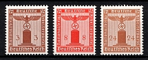 1942 Third Reich, Germany, Official Stamps (Mi. 156 y, 160 y, 163 y, CV $180, MNH)